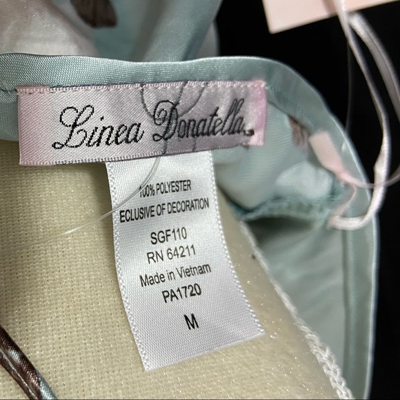 NEW with TAG Linea Donatella Satin and Lace Nightgown,Very Pretty, Sz M - Picture 7 of 13